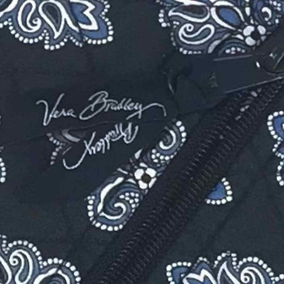 Vera Bradley Quilted Tote in Retired Calypso Blue White Bandana Print - Picture 7 of 13